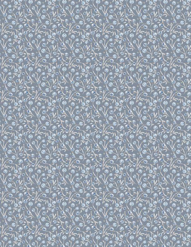 Woodland Frost by Wilmington - Berries on Blue 17786-442